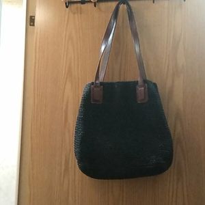 Amanda smith,black woven purse